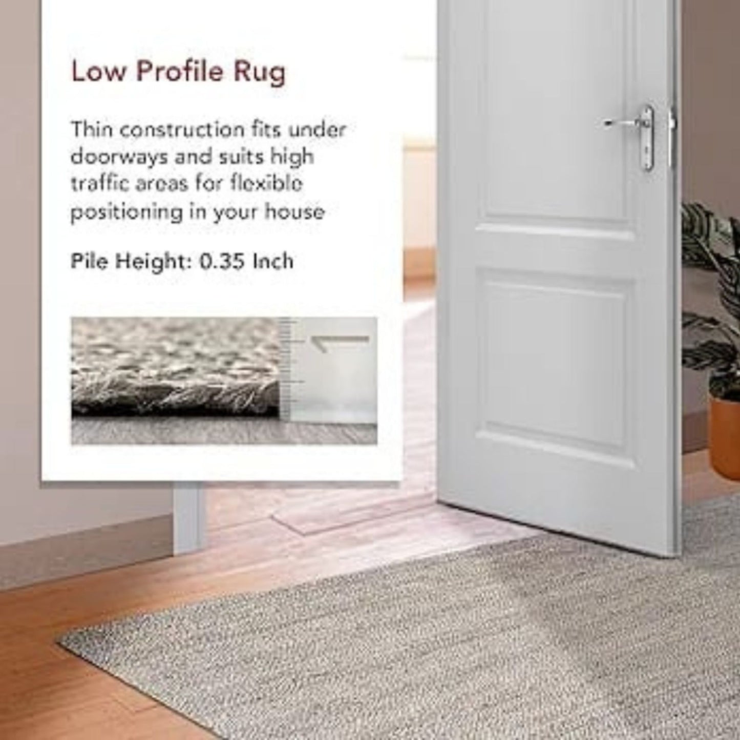 Decorative Multicolour Jute Runner Rug – Handwoven Boho Kitchen, Hallway & Stairs Carpet
