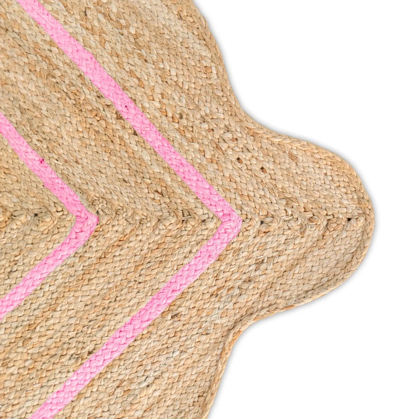 Wave Scalloped Natural Jute Runner Rug – Boho Entryway & Farmhouse Scallop (Multicolor)