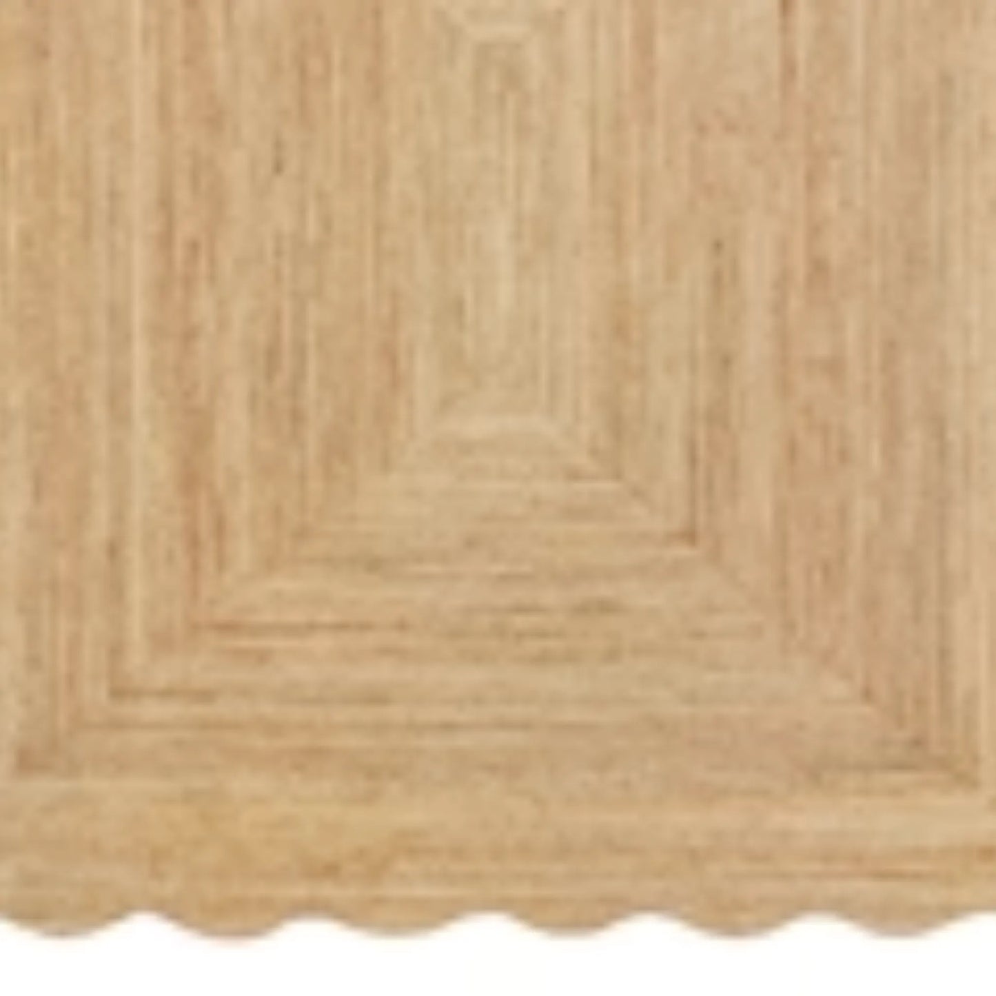 Wave Scalloped Natural Jute Runner Rug – Boho Entryway & Farmhouse Scallop (Multicolor)