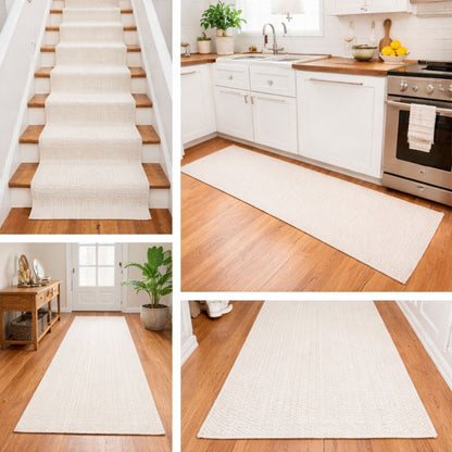 Decorative Multicolour Jute Runner Rug – Handwoven Boho Kitchen, Hallway & Stairs Carpet