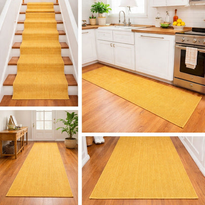 Decorative Multicolour Jute Runner Rug – Handwoven Boho Kitchen, Hallway & Stairs Carpet