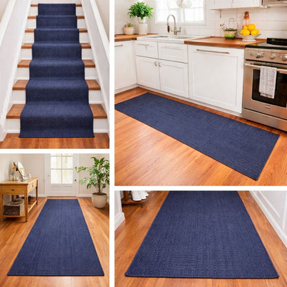 Decorative Multicolour Jute Runner Rug – Handwoven Boho Kitchen, Hallway & Stairs Carpet