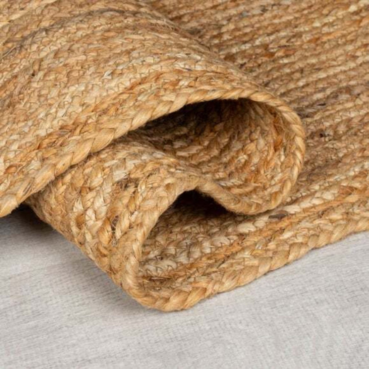 Jute Straight Woven Runner Rug – Handwoven Natural Fiber Hallway Carpet