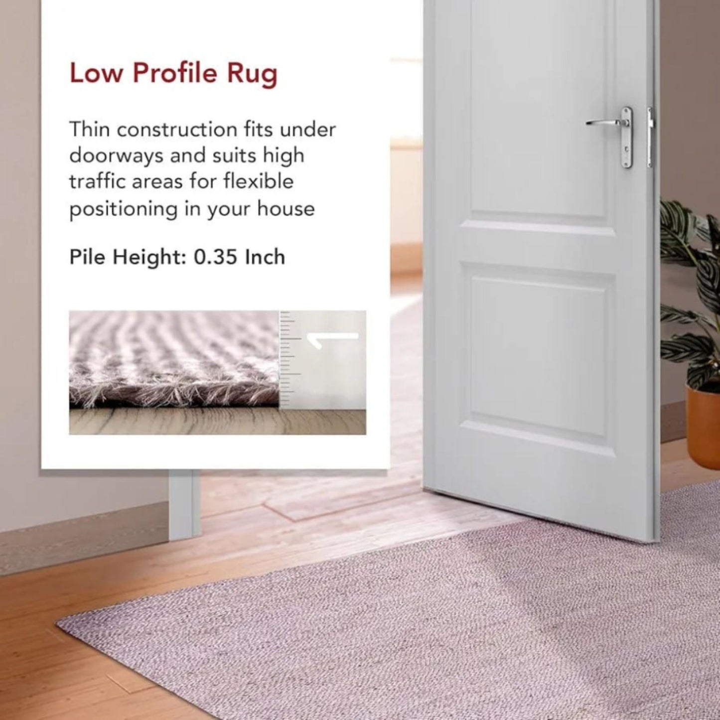 Decorative Multicolour Jute Runner Rug – Handwoven Boho Kitchen, Hallway & Stairs Carpet