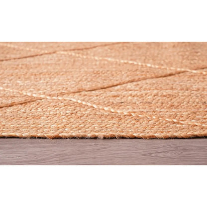 Handwoven Natural Jute Braided Runner Rug – Boho Rustic Area Carpet