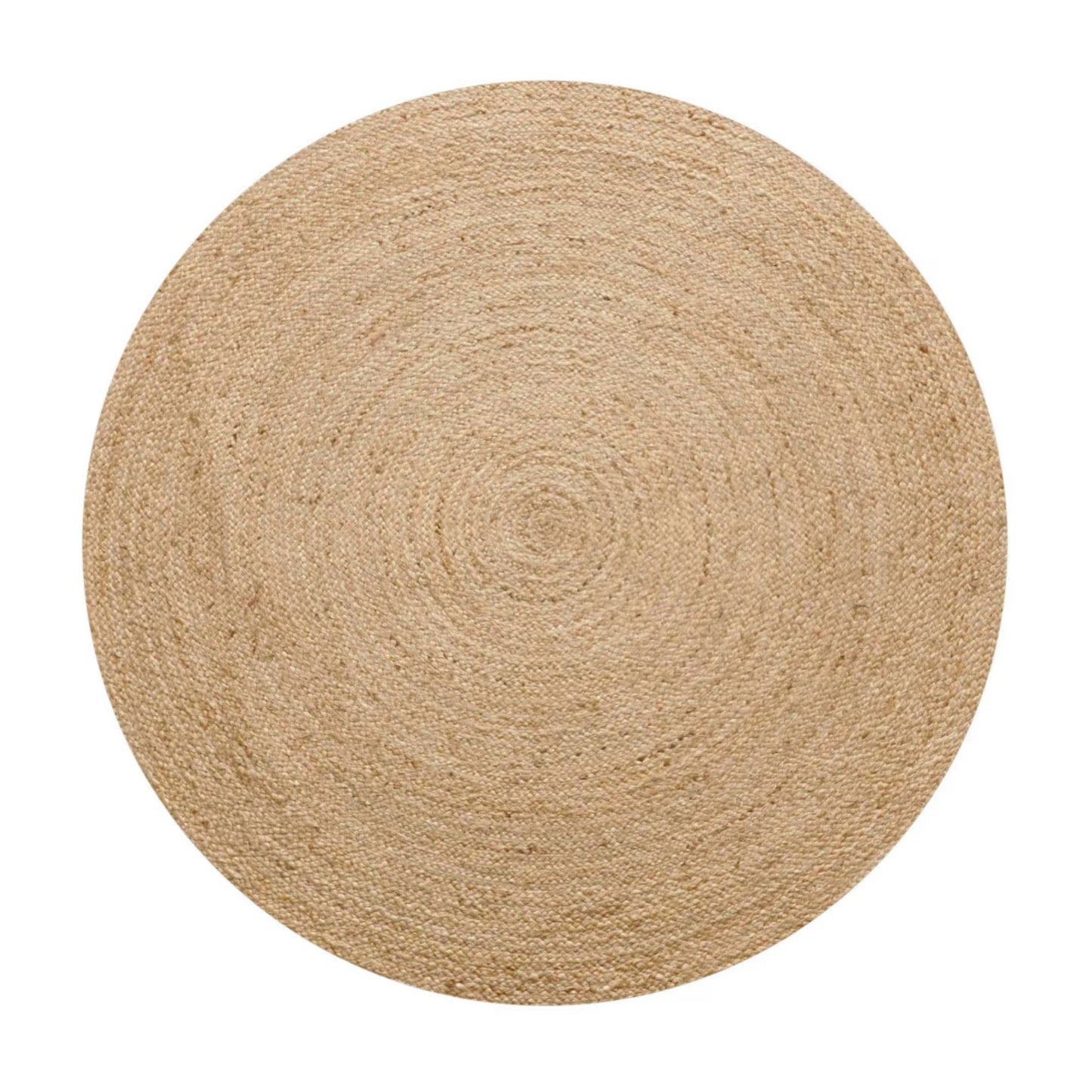 Natural Round Jute Rug – Hand Braided Fiber Design (Boho Minimal Style)
